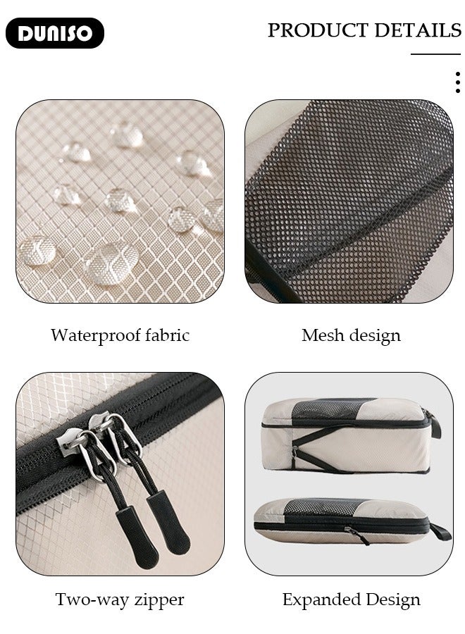 DUNISO 6 Piece Travel Organizer Bags for Luggage, Waterproof and Durable Travel Bags, Packing Cubes for Travel, Compression Cubes for Suitcases, Travel Bags for Clothes, Toiletries, Clothing, Underwear  - Image 2
