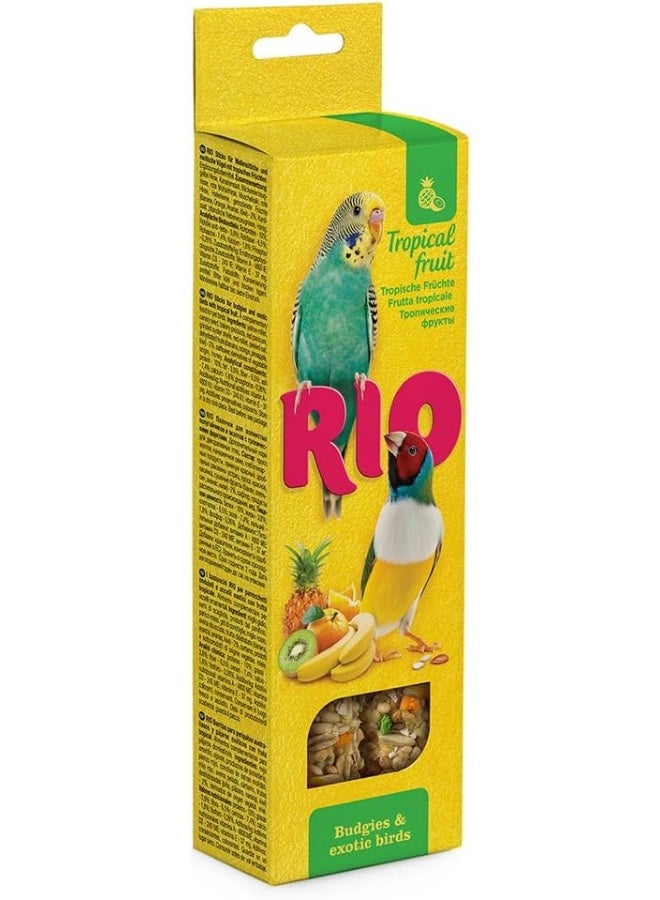 RIO Sticks for Budgies and Exotic birds with tropical fruit 2x40g - Image 1
