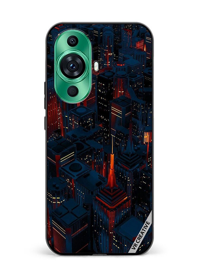 VR CREATIVE Protective Case Cover For Huawei nova 11 Pro Dark City Design Multicolour - Image 1