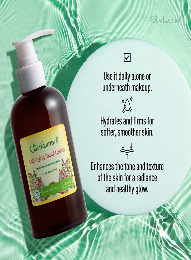Just Nutritive Anti-Aging Nutritive Facial Lotion | Anti-Aging Treatment | Nutritive ingredients to help your skin repair and renew itself | Wrinkle Treatment | Eye Bags | Fine Lines 8 fl oz - Image 4