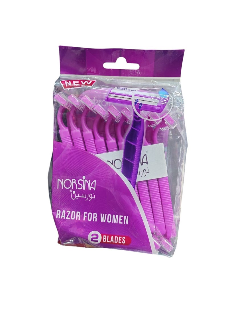 نورسينا ماكينة حلاقة للنساء ذو شفرتين 16 قطعة + 2 إضافية مجانية - Image 1