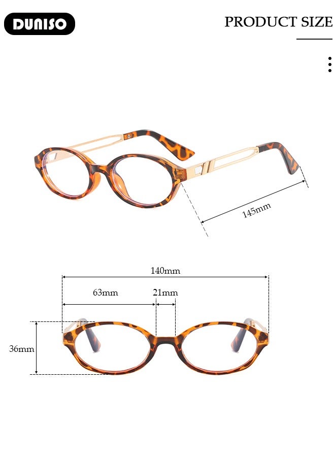 DUNISO Retro Oval Sunglasses for Women, Trendy 90s Vintage Small Frame Tinted Sun Glass,  Classic Fashion Eyewear，Lightweight Narrow Shades Trendy ，UV400 Protection - Image 4