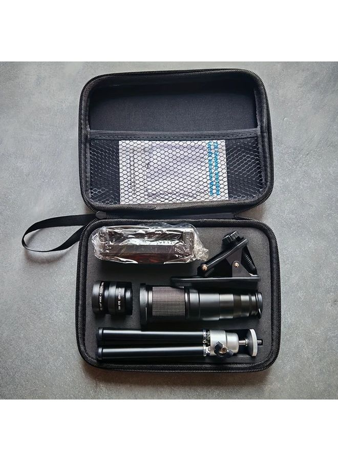 Apexel 22X Telephoto Lens Black Wide Angle Macro Tripod For iPhone Android Smartphone - Image 1