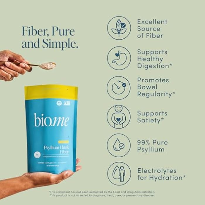 Psyllium Husk Fiber (6g Per Serving) - Psyllium Powder for Digestive Health & Bloating Relief, Sugar Free Lemonade Prebiotic Soluble Fiber Powder, Non-GMO Fiber Supplement, Gluten Free - 30 Servings - Image 2