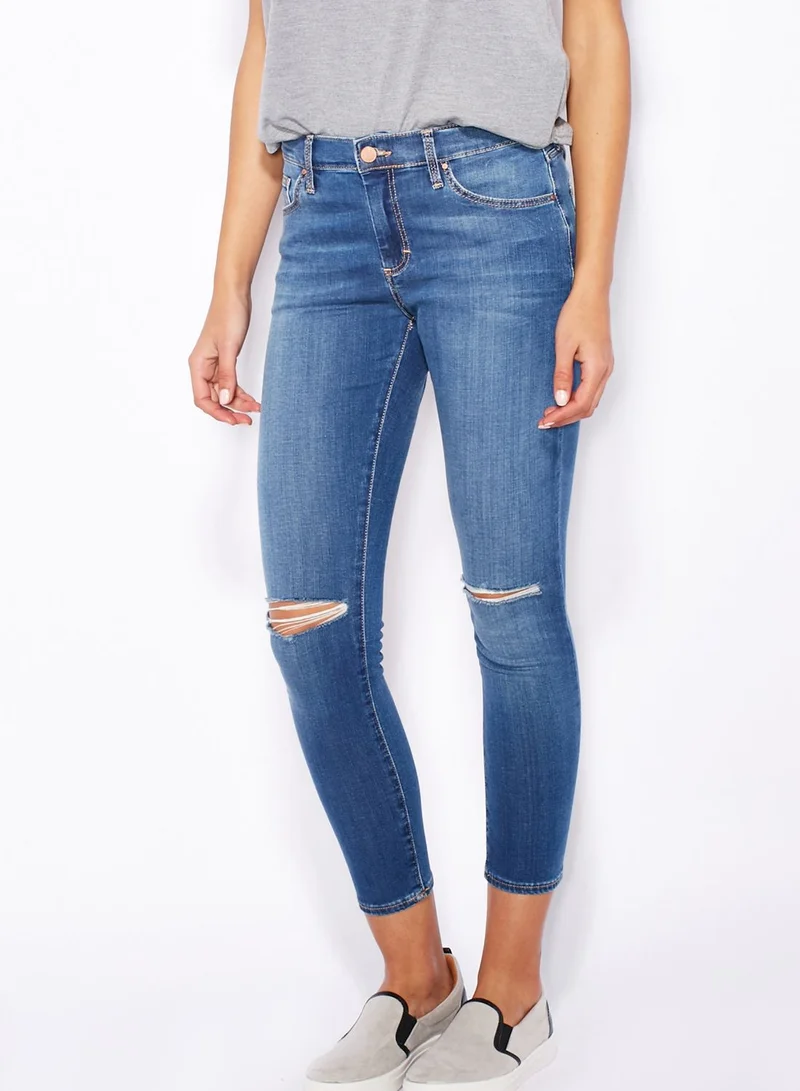 TOPSHOP PETITE Ripped Leigh Jeans