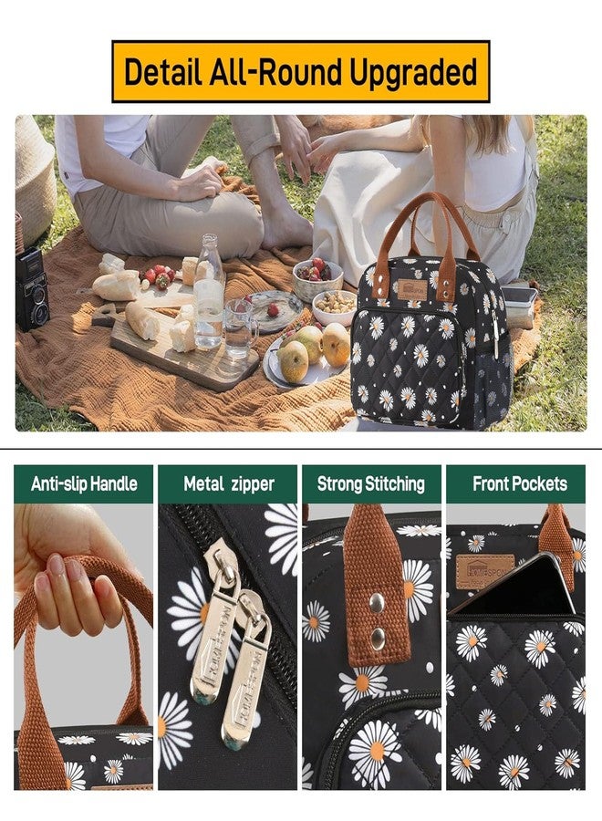 HOMESPON Insulated Lunch Bag for Women Men Ladies Work Adult Cool Tote Box Container with Side Pockets - Image 3