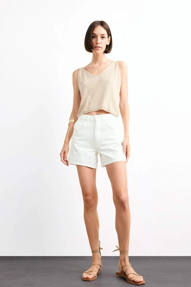 ديفاكتو Loose Fit Knitwear Tank Top