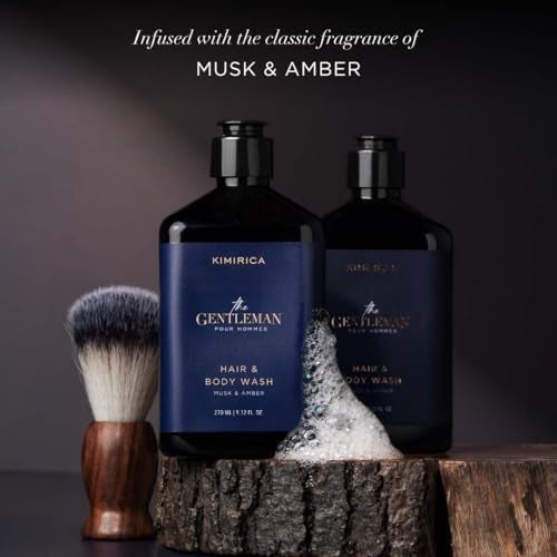 Kimirica The Gentleman Niacinamide Hair & Body Wash -270ml|Enriched with high-performance and restorative blend of Vetiver, Patchouli, and Niacinamide - Image 4
