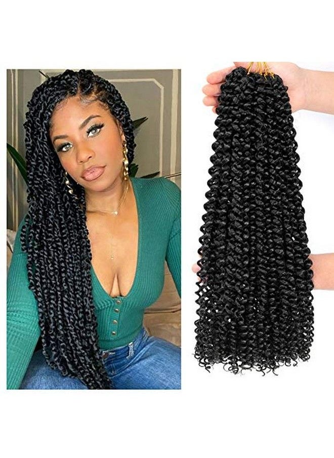Dansama 6 Packs Passion Twist Hair Water Wave Braiding Hair For Butterfly Style Crochet Braids Bohemian Hair Extensions (18Inch 1B Economy Pack)  - Image 2