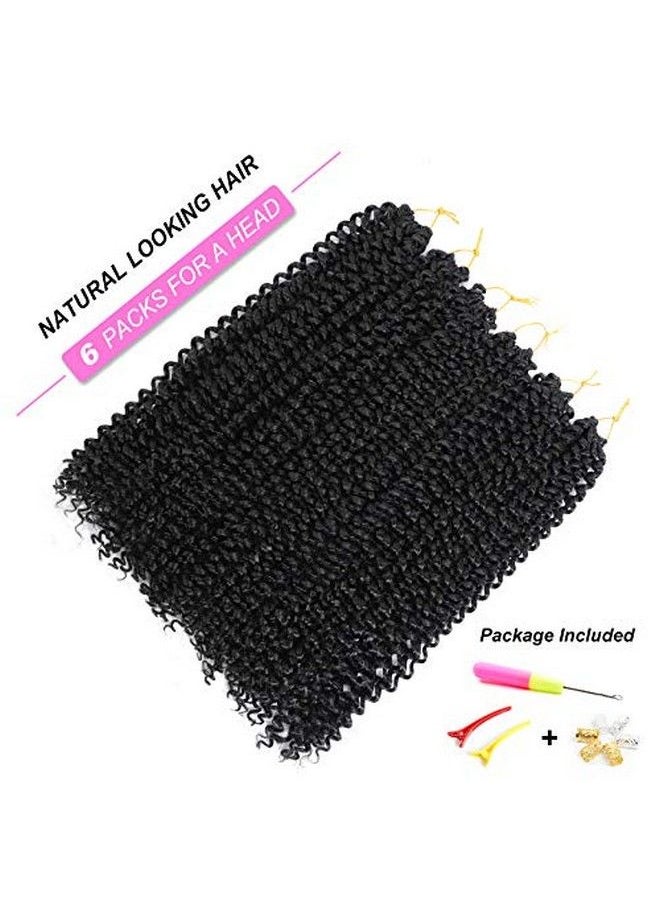 Dansama 6 Packs Passion Twist Hair Water Wave Braiding Hair For Butterfly Style Crochet Braids Bohemian Hair Extensions (18Inch 1B Economy Pack)  - Image 5