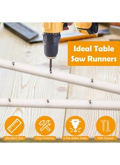 Catcan 4PCS Crosscut Sled, Catcan Table Saw Sled Kit with Predrilled Holes and 25 Screws, 3/4" x 3/8" x 17" Miter Bars for Table Saw for T Tracks Woodworking, Router Table and Bandsaws (4)  - Image 4