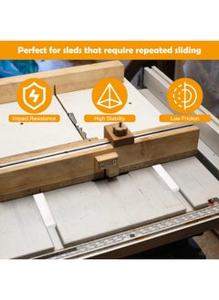 Catcan 4PCS Crosscut Sled, Catcan Table Saw Sled Kit with Predrilled Holes and 25 Screws, 3/4" x 3/8" x 17" Miter Bars for Table Saw for T Tracks Woodworking, Router Table and Bandsaws (4)  - Image 5