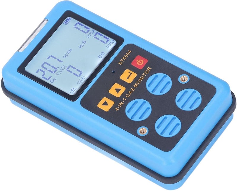 4 in 1 Gas Monitor for CO H2S O2 and LEL, with Sound Light and Vibration Alarms, Rechargeable Tester with Backlit Display, Portable Multi Gas Detector for Industrial Use. - Image 4