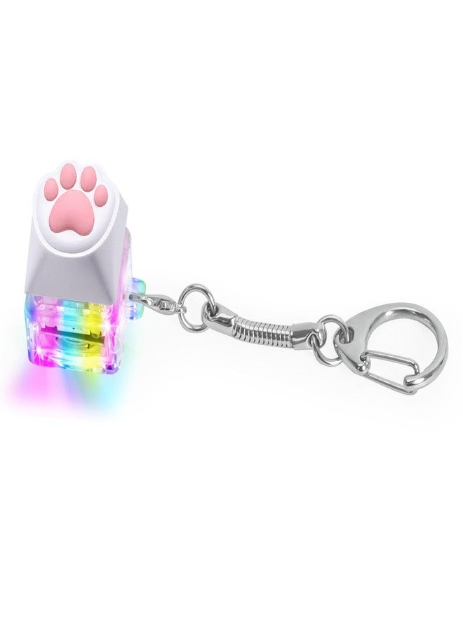 COZYMATE Keyboard Fidget Toys for Adults Keyboard Clicker with LED Light Keychain Fidget Sensory Fun Toys for Anxiety Decompression (Catpaw, 1P) - Image 1