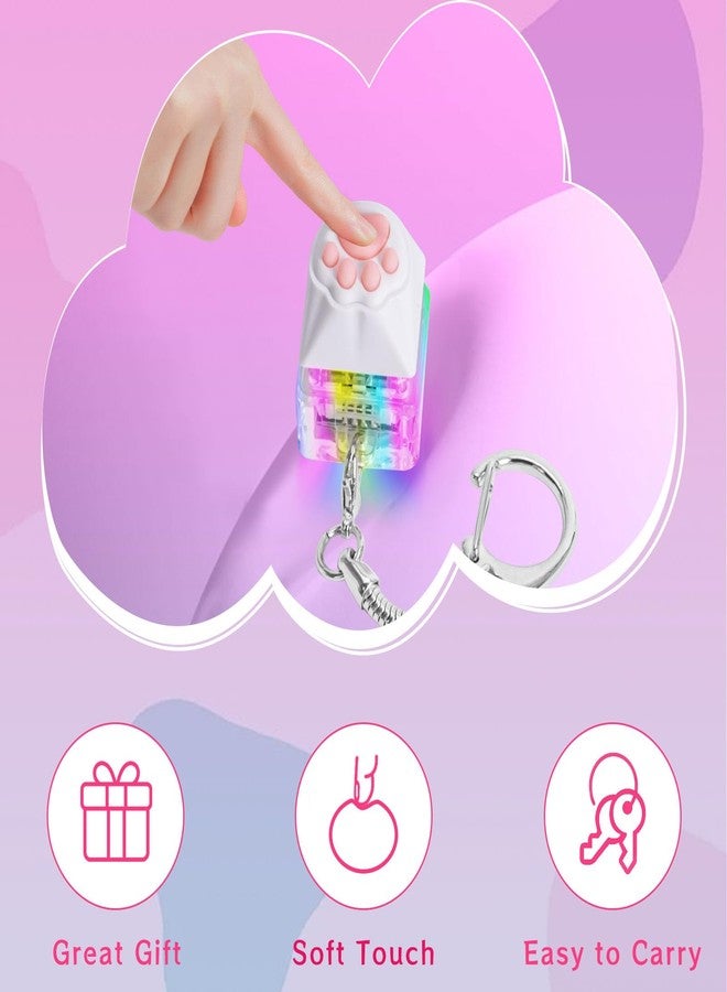 COZYMATE Keyboard Fidget Toys for Adults Keyboard Clicker with LED Light Keychain Fidget Sensory Fun Toys for Anxiety Decompression (Catpaw, 1P) - Image 3