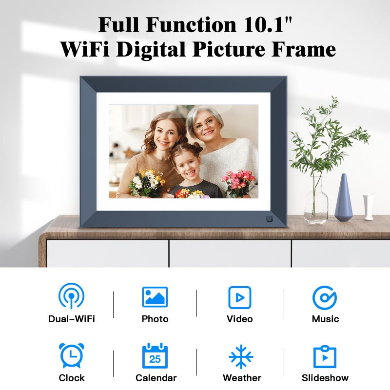Nethgrow 10.1-inch Digital Picture Frame Smart-Photo-Frame - Digital Frame with 1920 * 1200 IPS Touch Screen, Auto Rotate, 16GB Storage, Load Photos Videos from Phone via App or Email, Birthday Gifts for Mom - Image 5