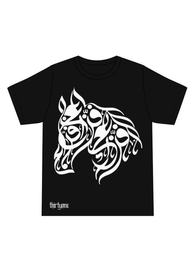 Thirty-One - 2025 Trending Arabic Style Black Oversized T-Shirt - Modern & Comfortable - Image 1