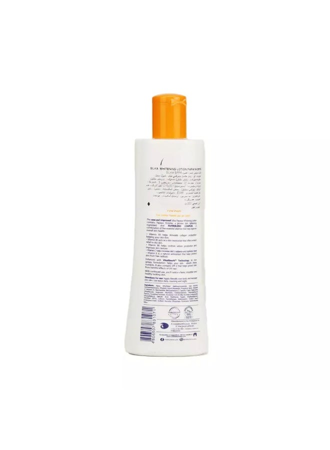 Silka Papaya Whitening Lotion SPF6 with Nutriblend Complex- 200ml - Image 2