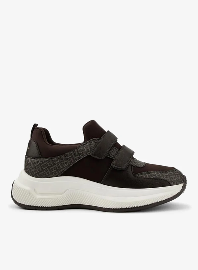 Panelled Sneakers with Hook and Loop Closure
