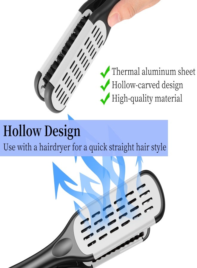 Aiseely Hair Straightener Professional Hairdressing Tool Duplex Brush Hair Straightening Clamp - Image 2