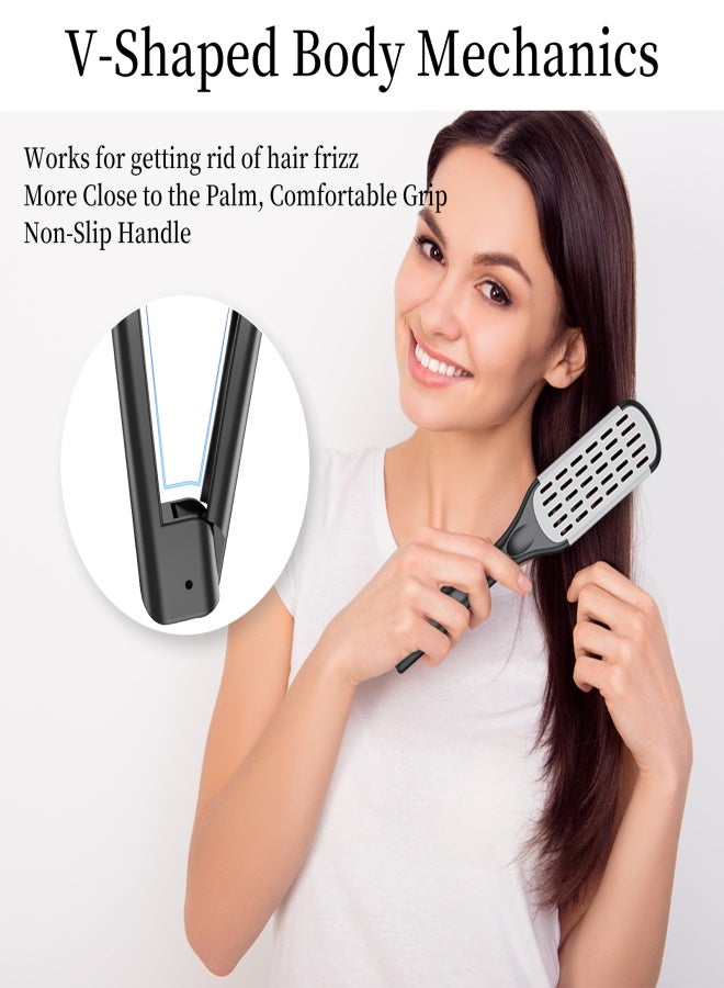 Aiseely Hair Straightener Professional Hairdressing Tool Duplex Brush Hair Straightening Clamp - Image 4