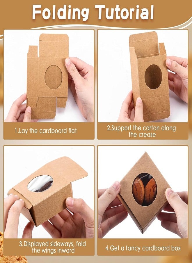 Festiko Soap Boxes for Homemade Soap, 3 x 3 x 1.2 Inch Paper Gift Boxes with Round Window, for Handmade Soap, Bath Bombs, Party Favors & Gift Wrapping - Image 4