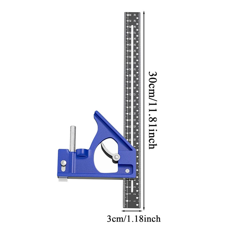 أداة تخطيط النجارة المربعة ذات المزيج المعدني بمقياس مدرج لتصنيع الخزائن - Image 3