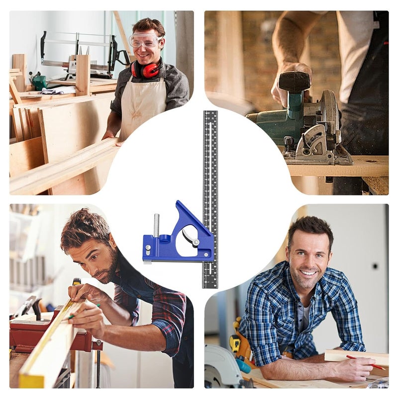 أداة تخطيط النجارة المربعة ذات المزيج المعدني بمقياس مدرج لتصنيع الخزائن - Image 4