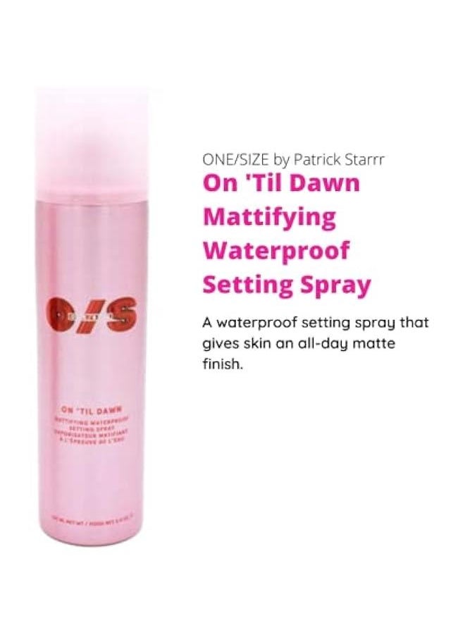 Arabest - One Size Patrick Starrr On 'Til Dawn Mattifying Waterproof Setting Spray for Long Lasting Face Makeup, All Day Matte Finish, Light Finishing Spray, 3.4 Ounce - Image 1