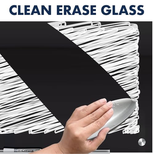 Quartet Glass Whiteboard, Magnetic Dry Erase White Board, 24" x 18", Black Surface, Infinity (G2418B) - Image 2