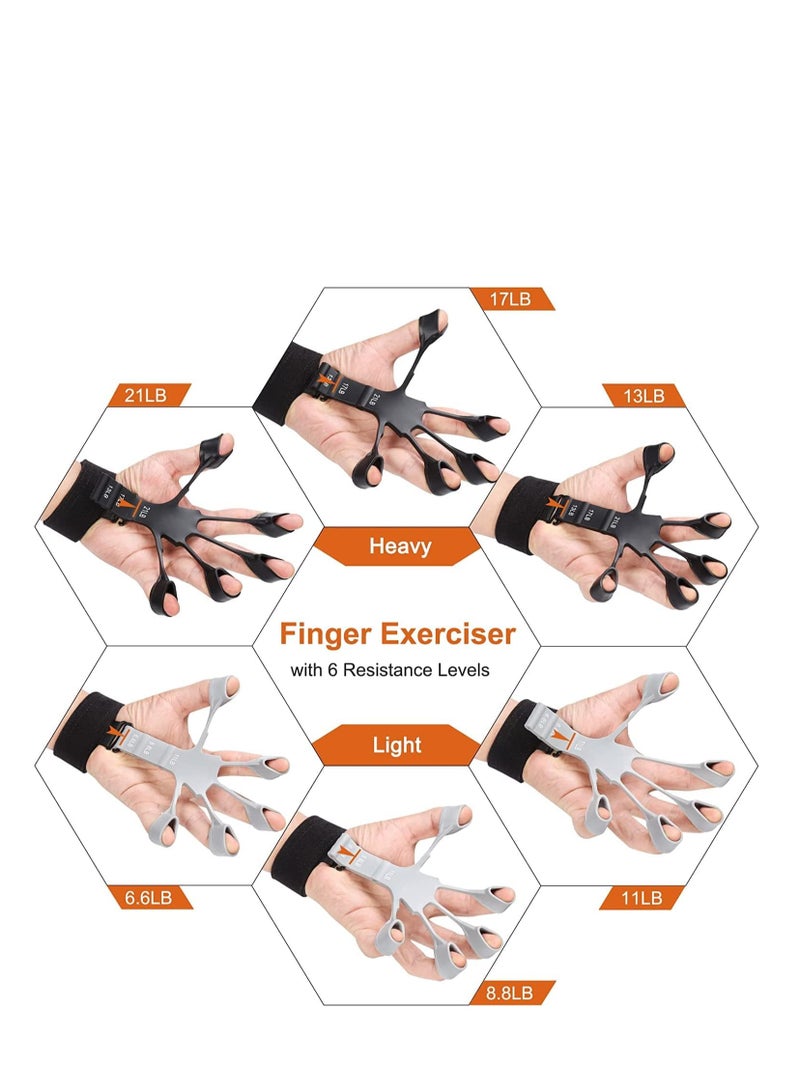 الكوتش مقوي للأصابع عالي الجودة، مدرب قوة قبضة اليد، مقوي قبضة يد الصبي، تمرين اليد، تمرين الأصابع وتقوية اليد، شريط تمديد لتدريب المعصم، قطعة واحدة - Image 5