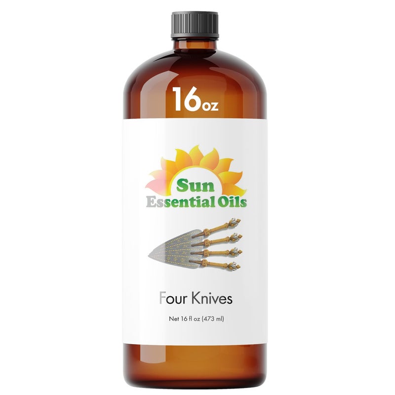 Sun Essential Oils زيوت الشمس الأساسية زيت أربع سكاكين 16 أونصة لزيوت العلاج العطري الشموع الصابون أو المستحضرات أو الشامبو DIY - Image 2