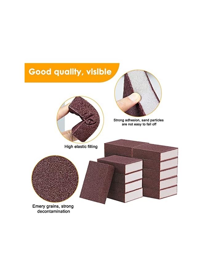 promass Sponge Individually Wrapped, Carborundum Sponge Nano Emery Sponges Stone Pot Dishwashing Sponge, Eraser Grit Scouring Pad Brush Rust Odor-Free Sponge Wipes for Kitchen(15 Pack) - Image 4