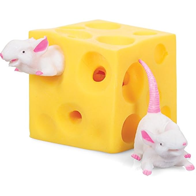 Tobar Stretchy Mice and Cheese, Yellow, 10209 - Image 1