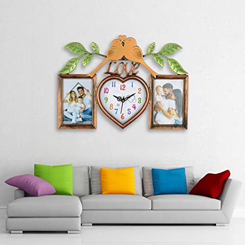 Harbour Analog Latest Stylish New Models Wall Clock with Photo Frames for Home Living Room Hall Bedroom (Size Height 29 CM X Width 49 CM)- Home Decor Big Size Wall Clock MZ 771 Strt 4 - Image 2