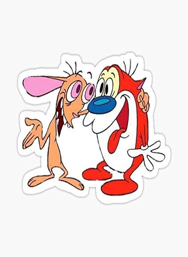 decals Ren and Stimpy Sticker - Sticker Graphic - Auto, Wall, Laptop, Cell, Truck Sticker for Windows, Cars, Trucks