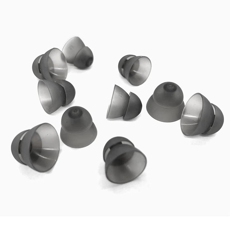 Anico Smokey Hearing Aid Power Domes Close Domes Ear Tips for Resound Sure Fit Style RIC RITE and Open Fit BTE Hearing Amplifier with Cleaning Tools Brush Cleaner and Carry Case (Smokey, Small) - Image 2