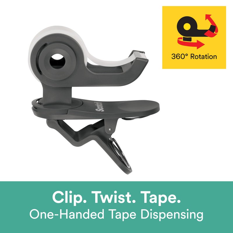 Scotch Desktop Tape Dispenser, Great for Gift Wrapping, 1 Dispenser (C19-CLIP-CCW) - Image 2