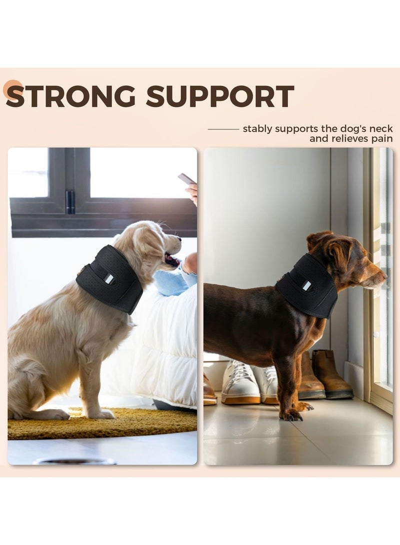 general Pet Neck Support Collar Multiple Sizes Adjustable Anti-Twist Neck Brace for Post-Surgery Stability Soft Breathable Neck Guard for Dogs and Cats - Image 2
