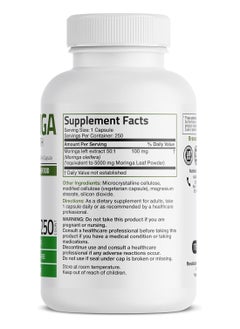 Bronson Moringa 5000 Mg Extra High Potency Energizing Superfood Antioxidant 250 Vegetarian Capsules  - Image 2