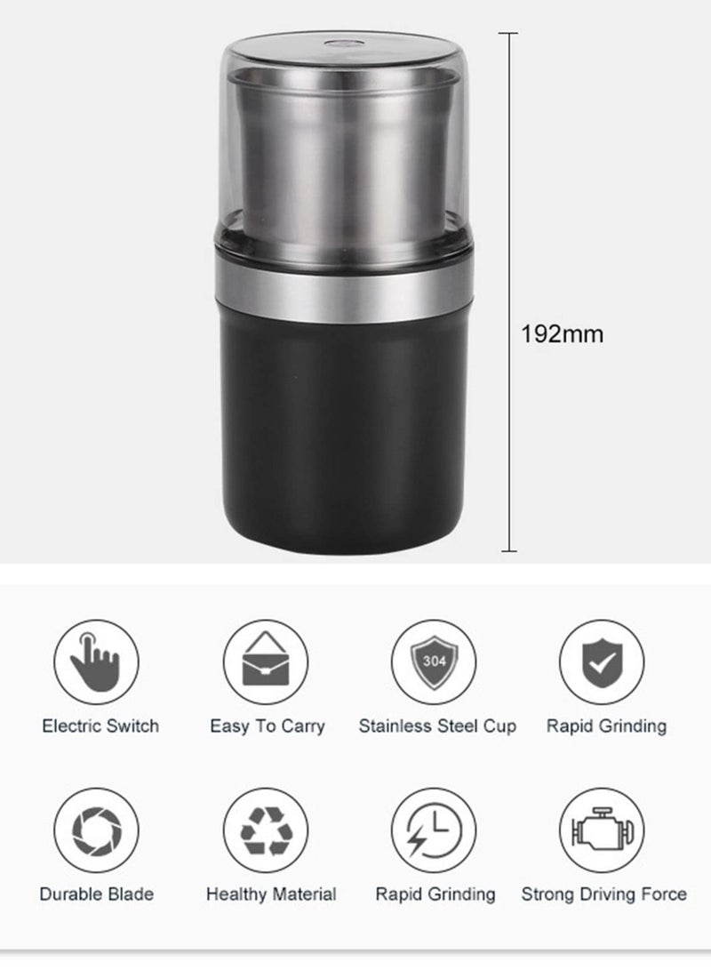 Electric Coffee Grinder, Pulverizer Machine High-Speed Herb Grinder Coffee Beans Grinder Kitchen Grinder Tool Espresso Bean Grinder Coffee Pulverizer for Camping/Drip/Espresso/Pour Over French Press  - Image 3