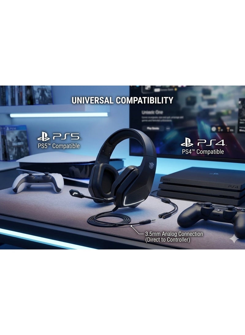 ASA RGB Gaming Headset for PS4 / PS5 / PC / Xbox – Noise Cancelling Mic & Surround Sound - Image 5