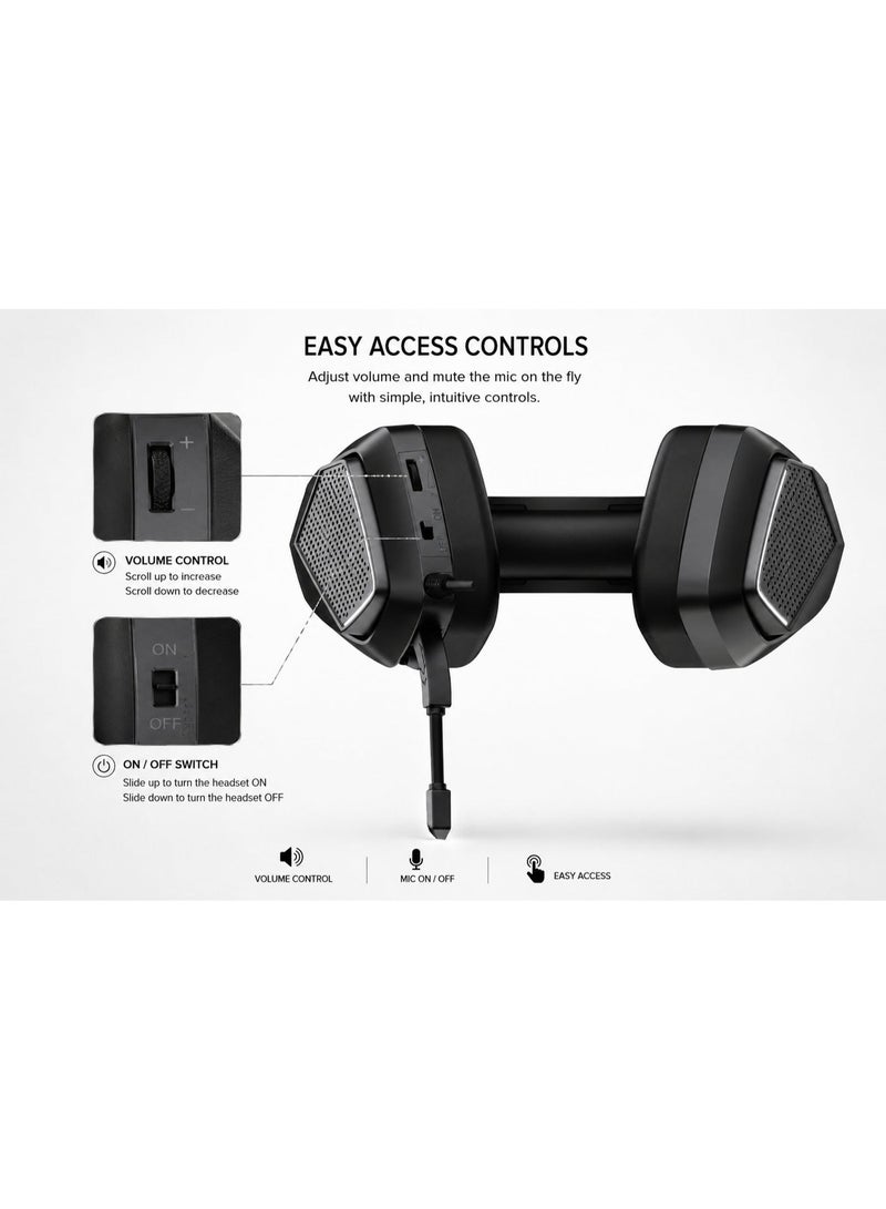 ASA RGB Gaming Headset for PS4 / PS5 / PC / Xbox – Noise Cancelling Mic & Surround Sound - Image 2