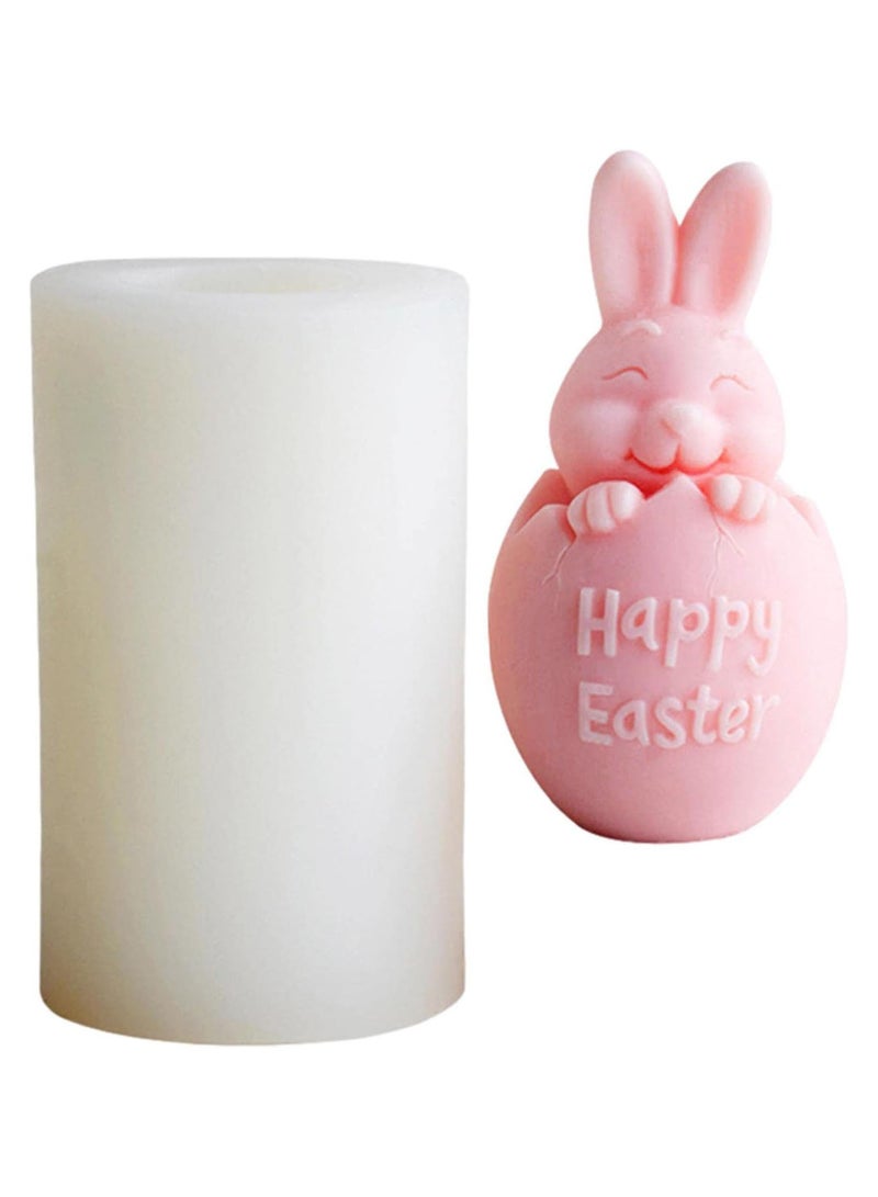 GGOOT 3d Rabbit Resin Molds - Easter Egg Silicone Mold | Cute Egg Rabbit Plaster Cement Resin Handmade Soap Molds Candle Making Supplies Home Decor  - Image 1