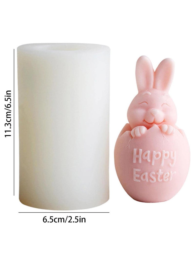 GGOOT 3d Rabbit Resin Molds - Easter Egg Silicone Mold | Cute Egg Rabbit Plaster Cement Resin Handmade Soap Molds Candle Making Supplies Home Decor  - Image 4