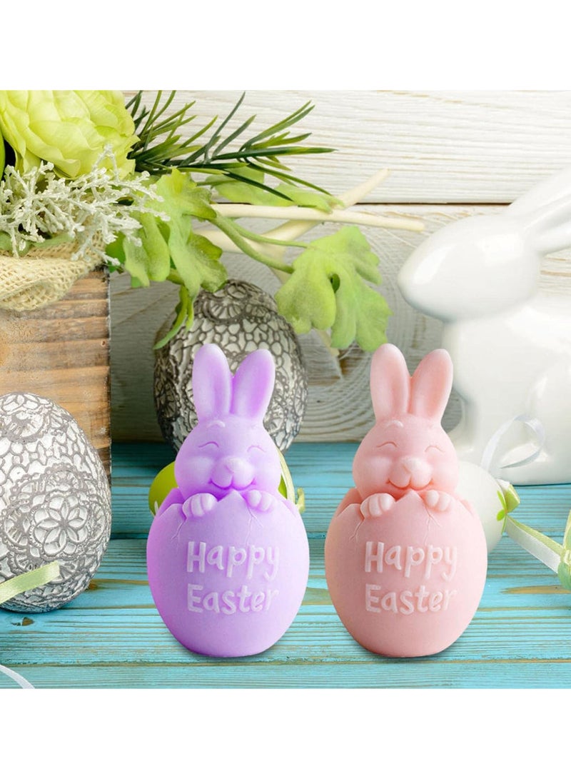 GGOOT 3d Rabbit Resin Molds - Easter Egg Silicone Mold | Cute Egg Rabbit Plaster Cement Resin Handmade Soap Molds Candle Making Supplies Home Decor  - Image 3
