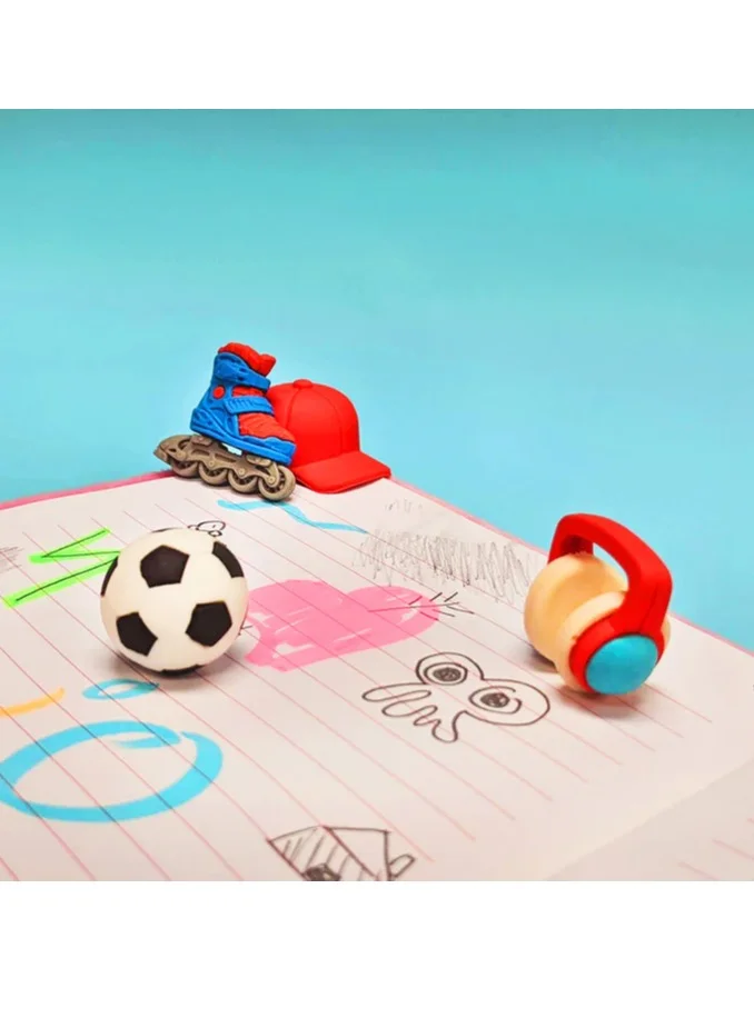Tinc Multicolor Eraser Set Fun Shapes