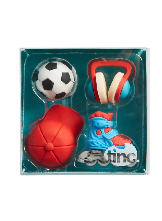 Tinc Multicolor Eraser Set Fun Shapes - Image 1