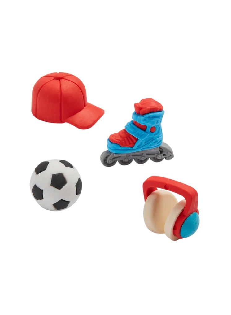 Tinc Multicolor Eraser Set Fun Shapes - Image 2