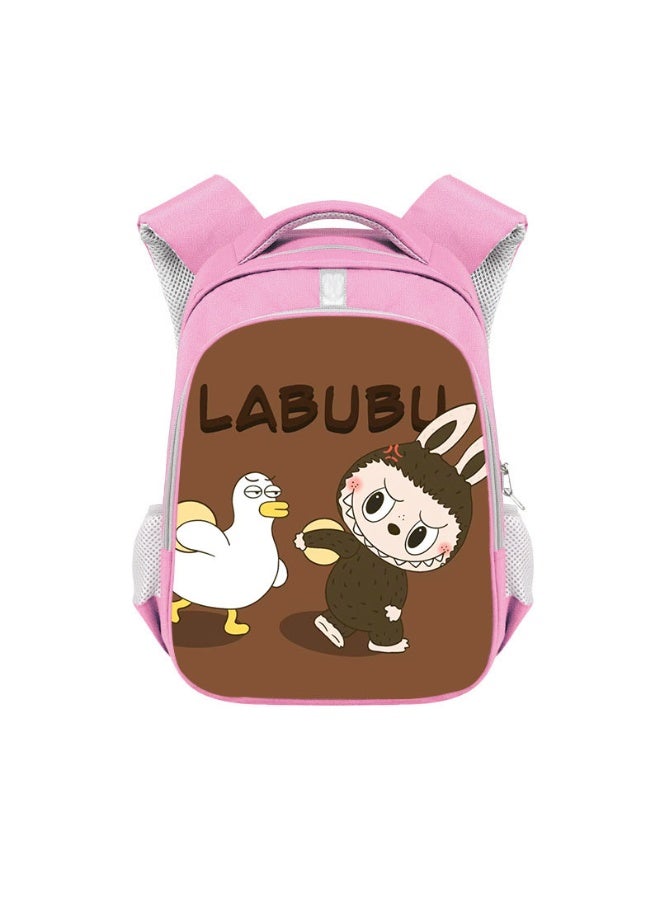 Labubu Backpack Student Large Capacity High-end Backpack Children's Wear-resistant Polyester Backpack 36*26*13CM - Image 1